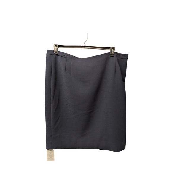 NWT MM LAFLEUR Size +3 Skirt‎ Pencil Straight Textured Galaxy Blue Back Zip - Picture 1 of 9